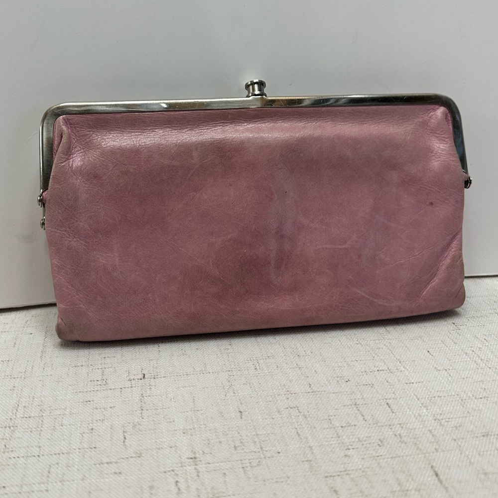 HOBO Blush Pink Wristlet with Metallic Trim - Picture 4 of 13